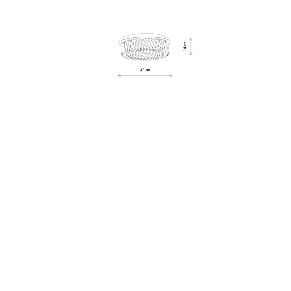Deckenlampe Luxora Led Ø 43 cm Kristall Lyora 5903139117081