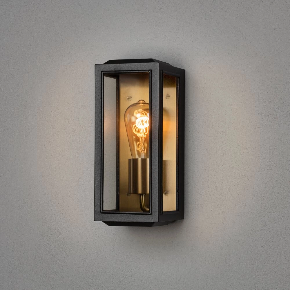Schwarz-Goldene Außenlampe Carpi KonstSmide 7318303487583