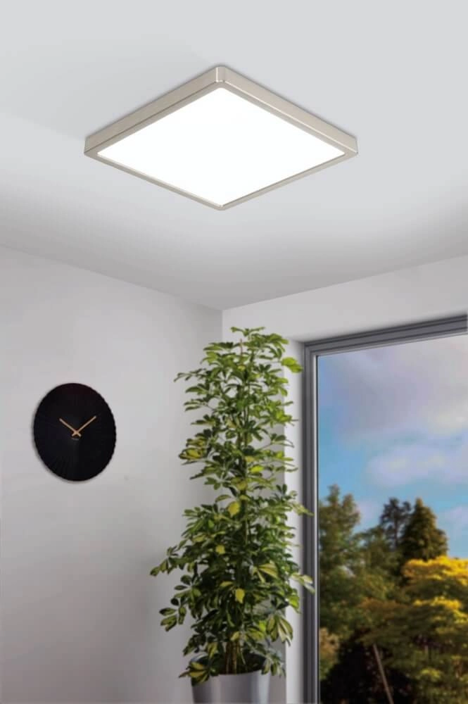Deckenlampe Zigbee Fueva-Z 28,5 x 28,5 cm Edelstahl Eglo 9002759988524