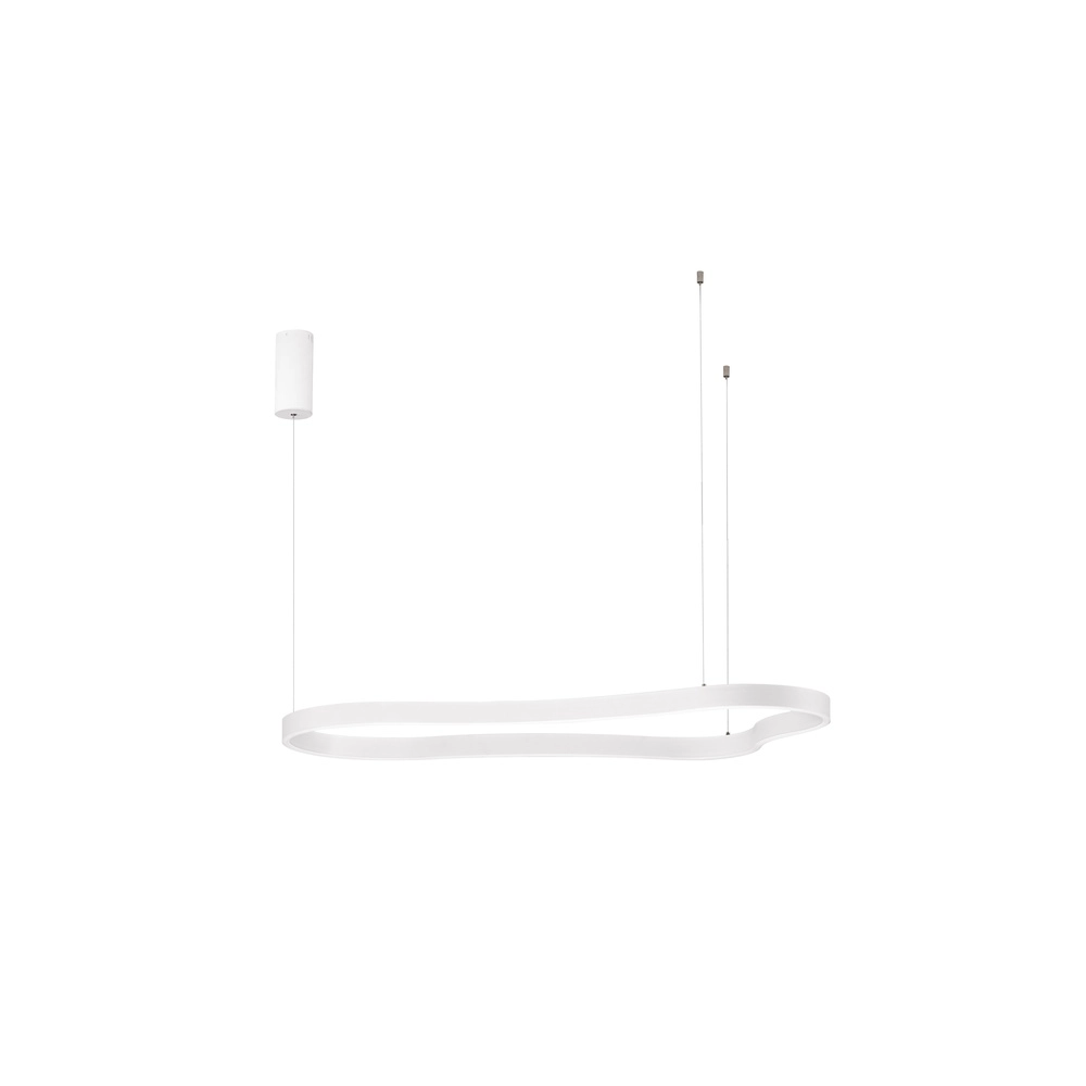 Pendelleuchte in natürlicher Form Dussa weiß 120cm Lyora 5212017463067