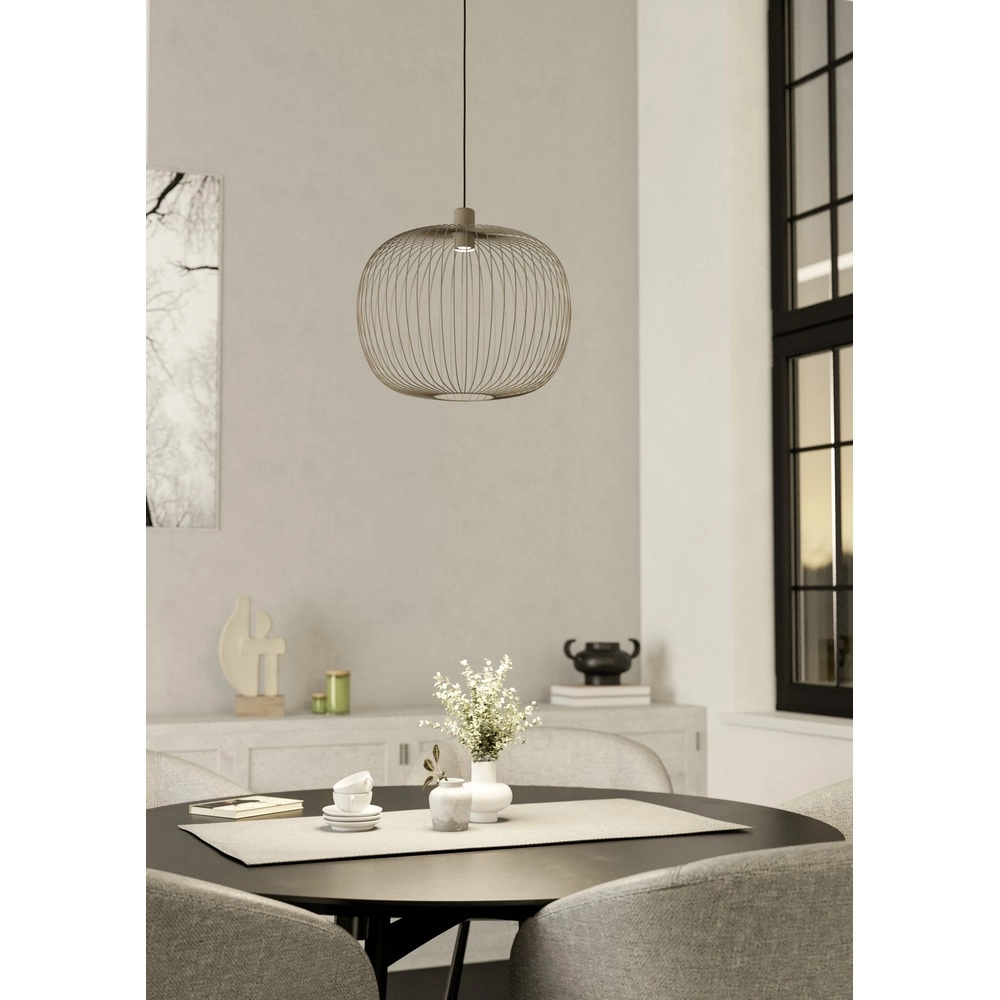 Draht-Pendellampe Lodods sandbraun Ø 45 cm Eglo 9008606390281