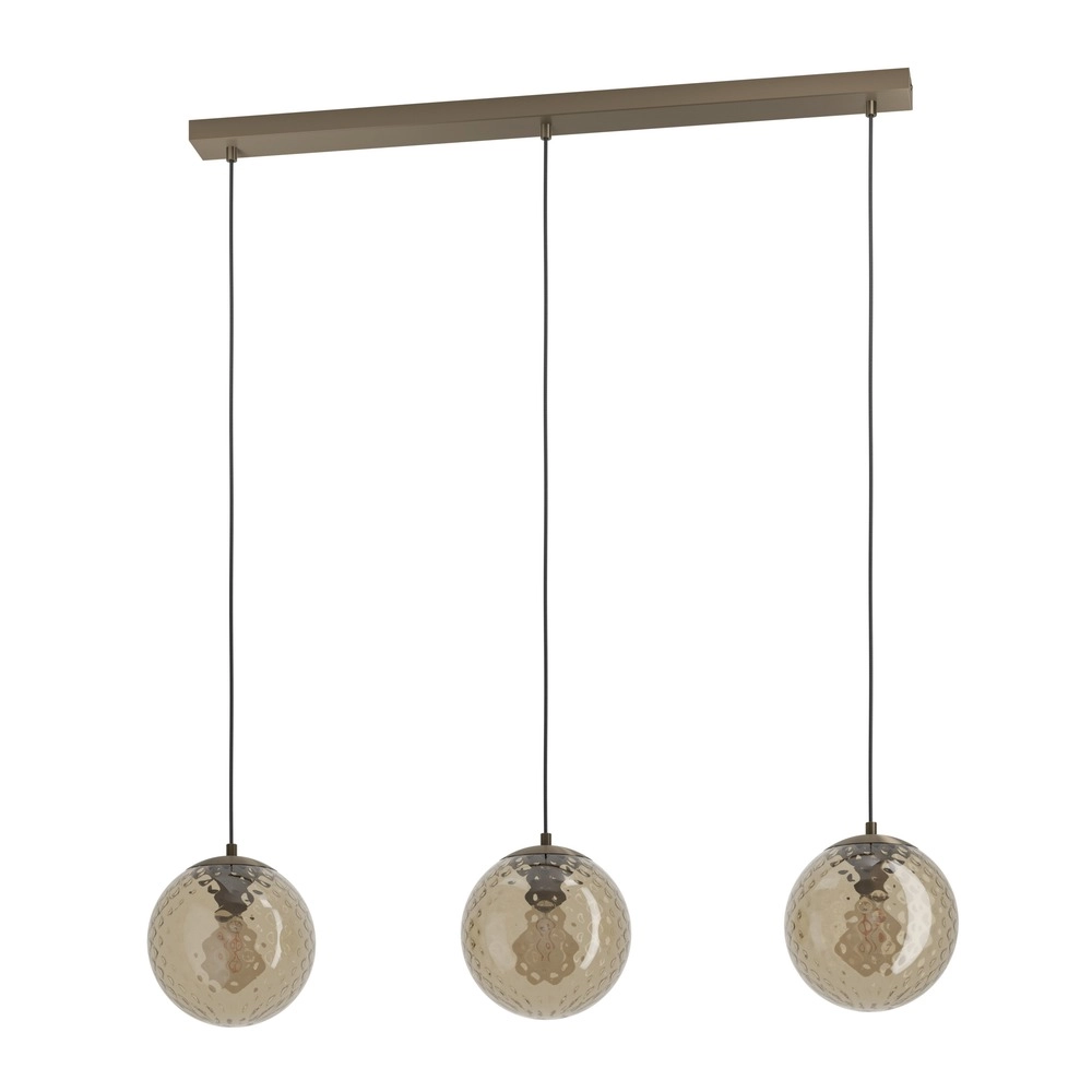 3-Licht Pendellampe Rondo 2 Dark Bronze
