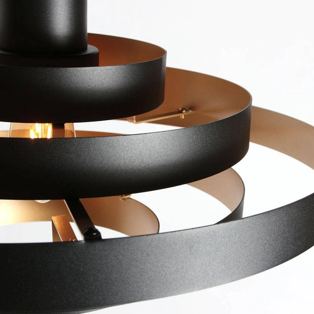 Design-Pendelleuchte Halo Cirque schwarz Ø 50cm Steinhauer 8712746178333