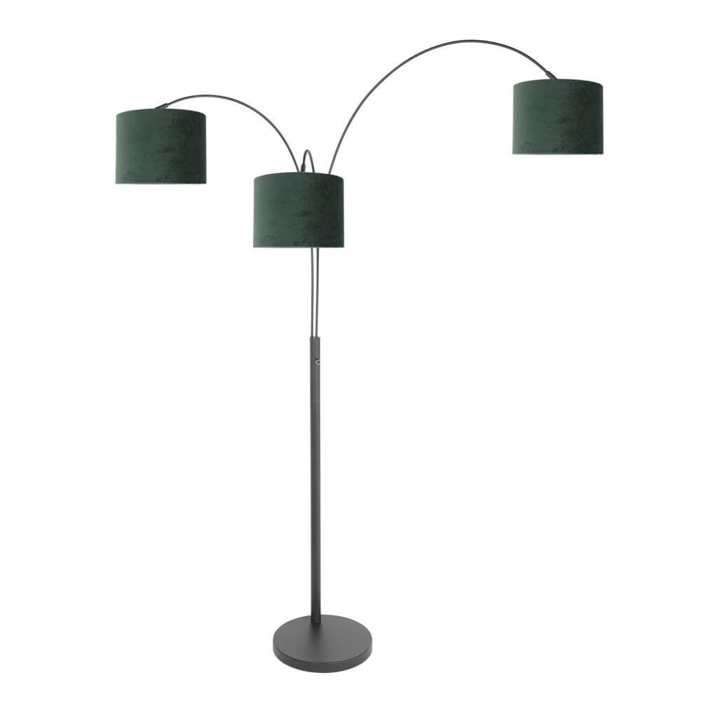 Stehlampe Sparkled Light schwarz mit grünen Kappen Steinhauer 8712746173611