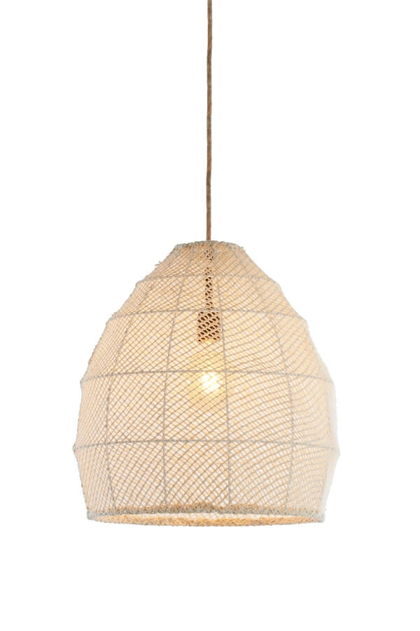 Japandi Pendelleuchte Makassar creme Ø 42cm