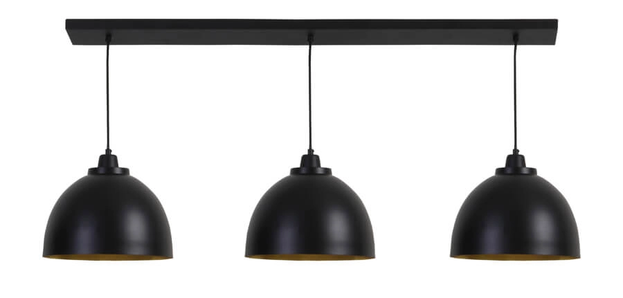 Country Pendelleuchte Kylie 3-flammig schwarz Light & Living 8717807188306