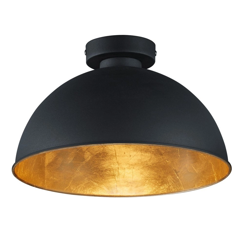Deckenleuchte Jimmy 31 cm schwarz mit antiken gold