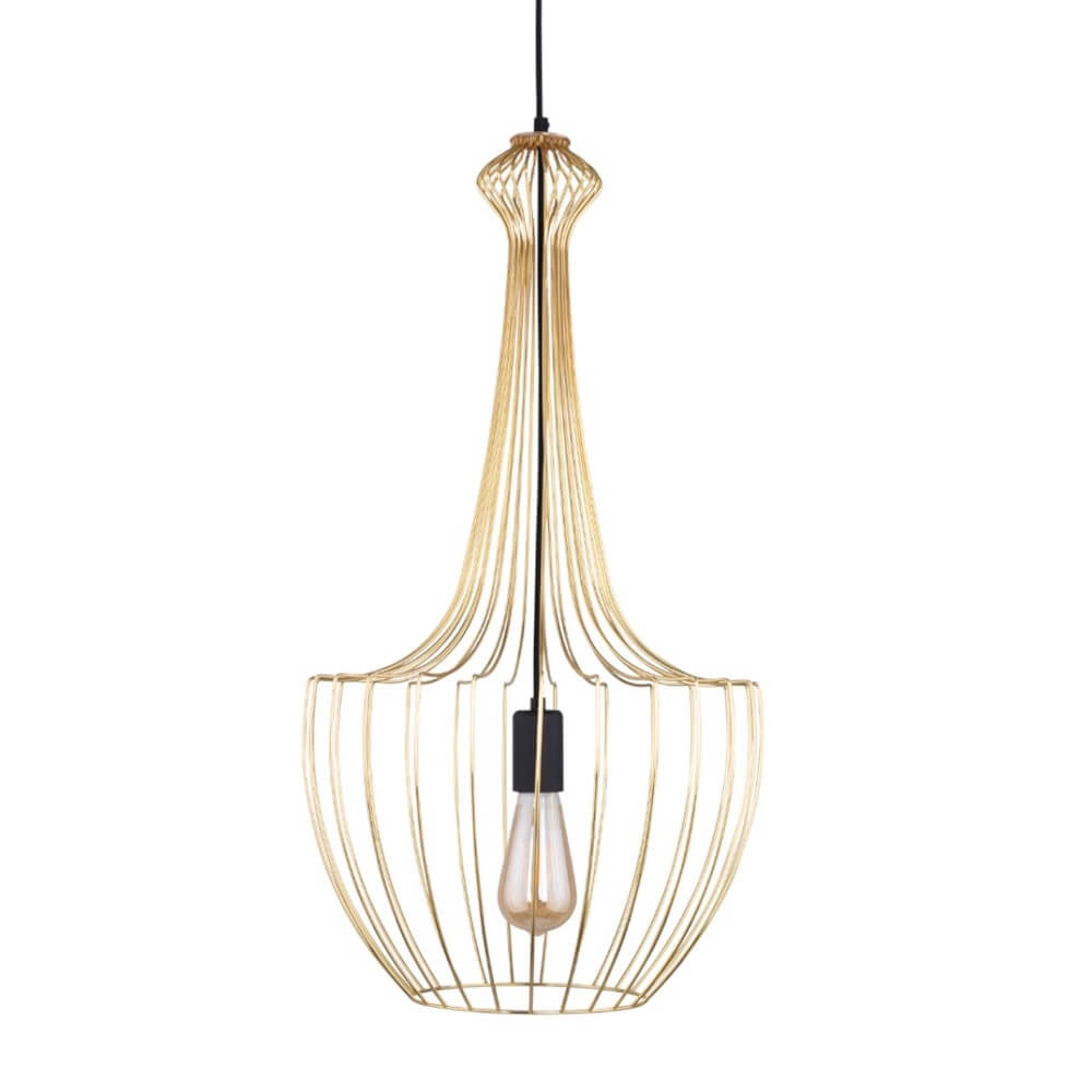 Goldene Drahtlampe Luksor Ø 37cm