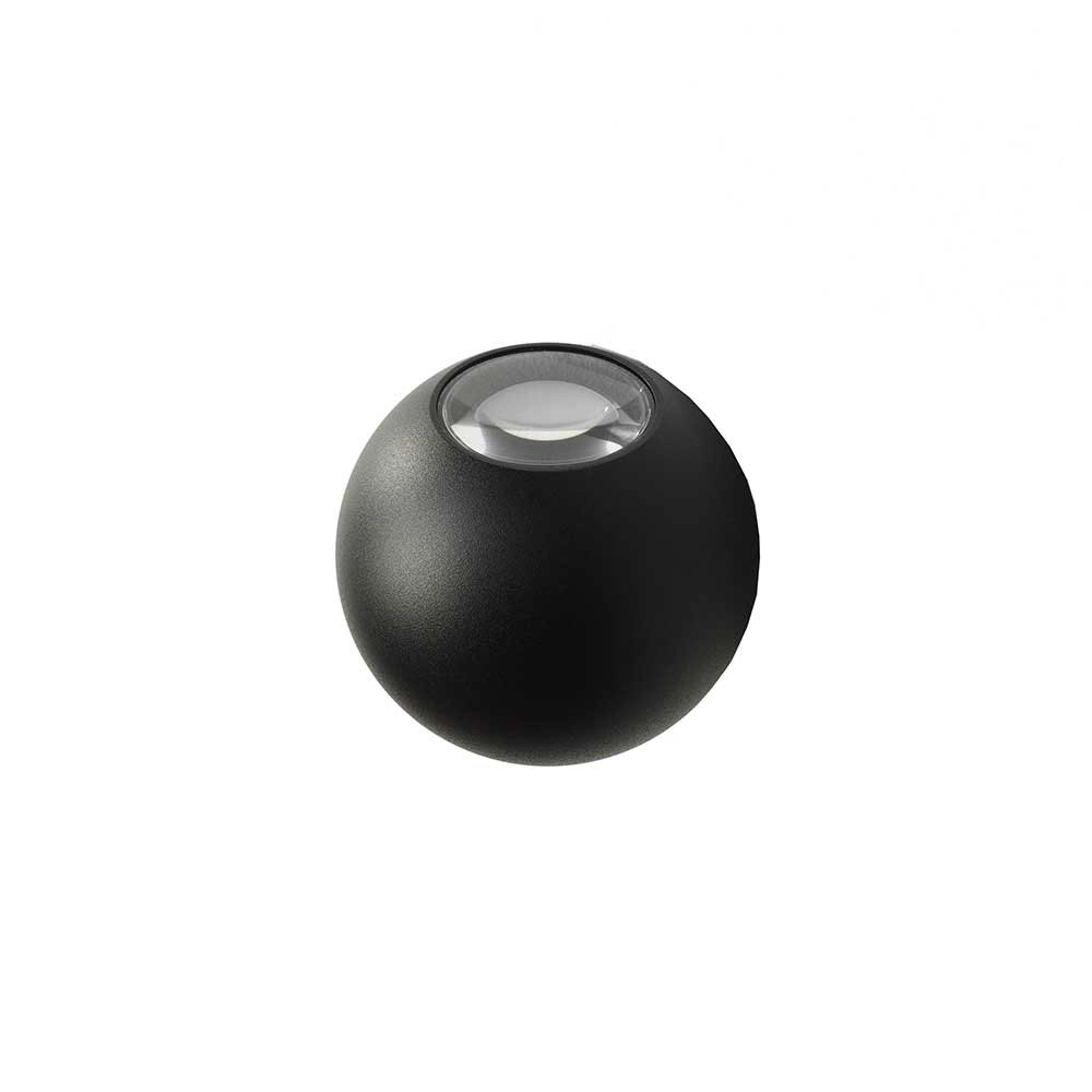 LED Wandscheinwerfer Denver rund - schwarz Artdelight 8719831733453