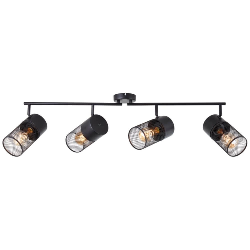 Schwarze Deckenlampe Kamolo 4x E27 Brilliant 4004353409431