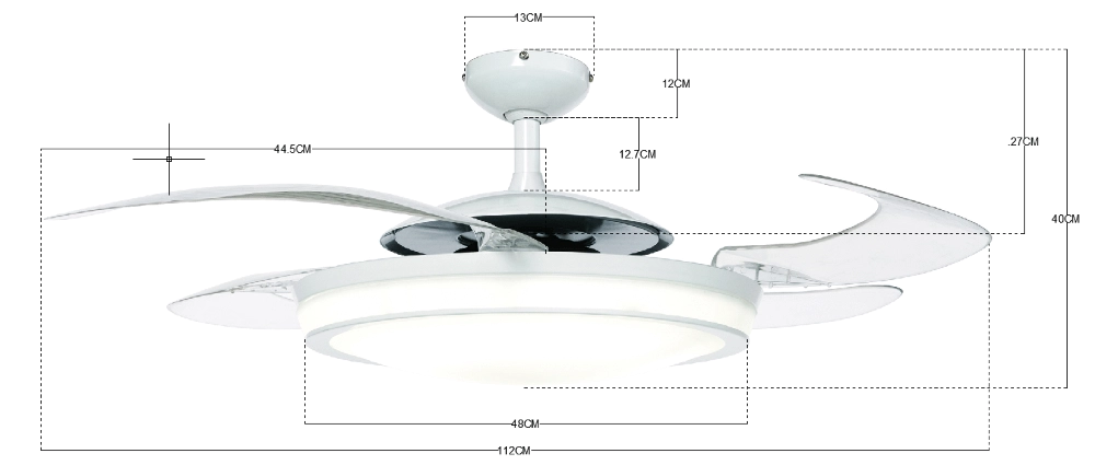 Weißer Deckenventilator Fanway Evo 2 Ø 122cm Beacon 9333509085829