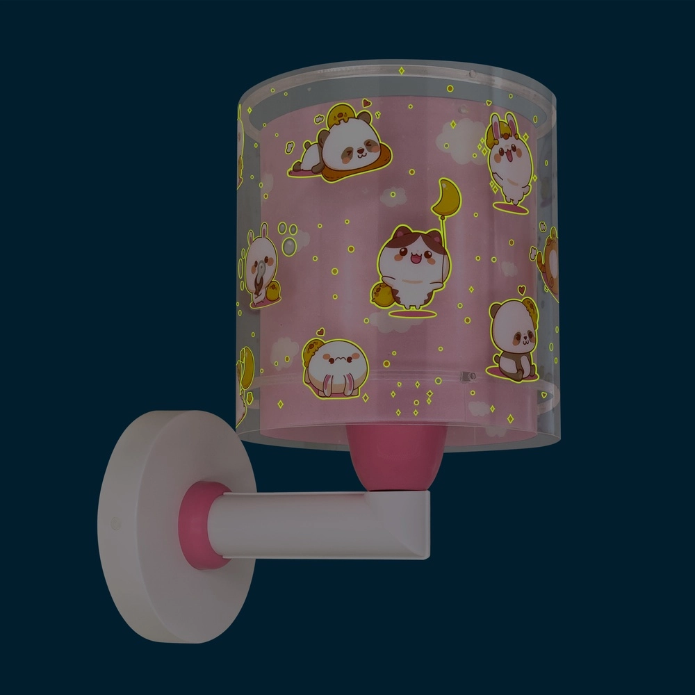Wandleuchte für Kinder Kawaii Friends Pinkes Leuchten im Dunkeln Dalber 8420406002224