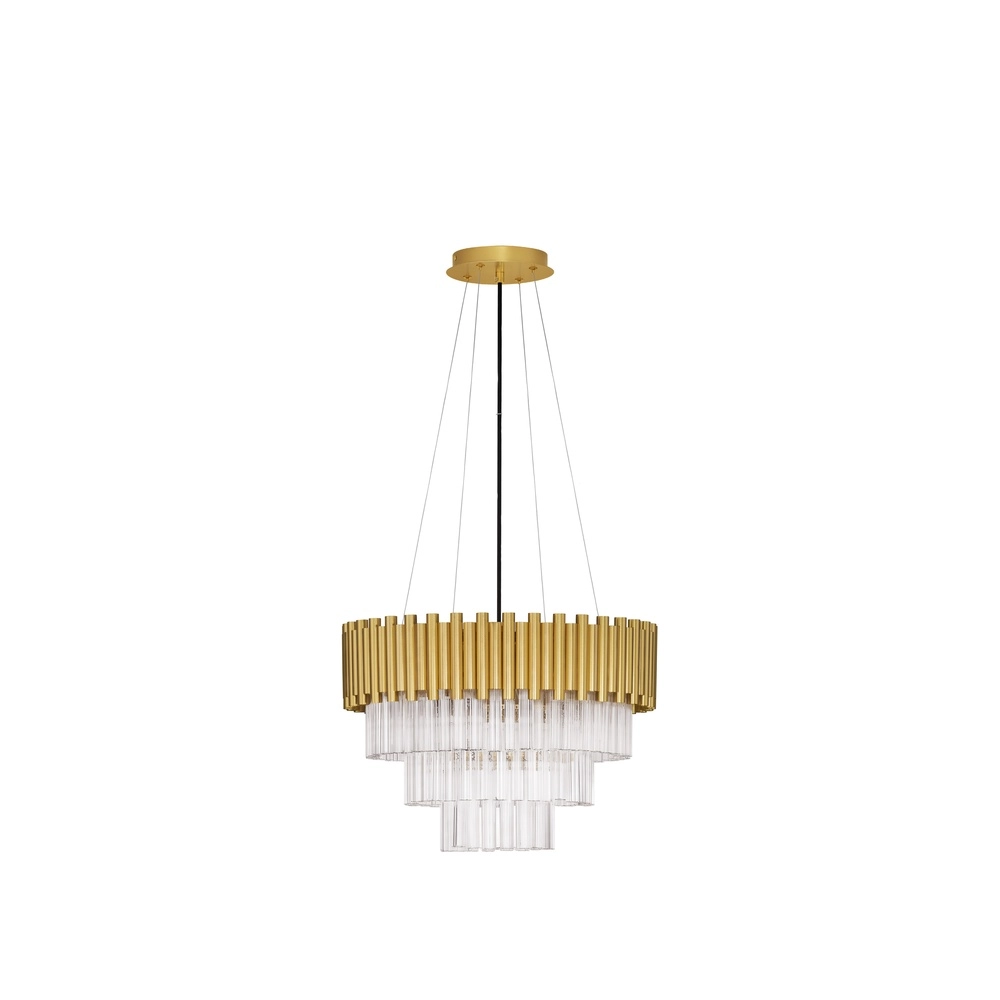 Pendelleuchte Magnolia gold mit Kristall Ø 50cm Lyora 5212017435026