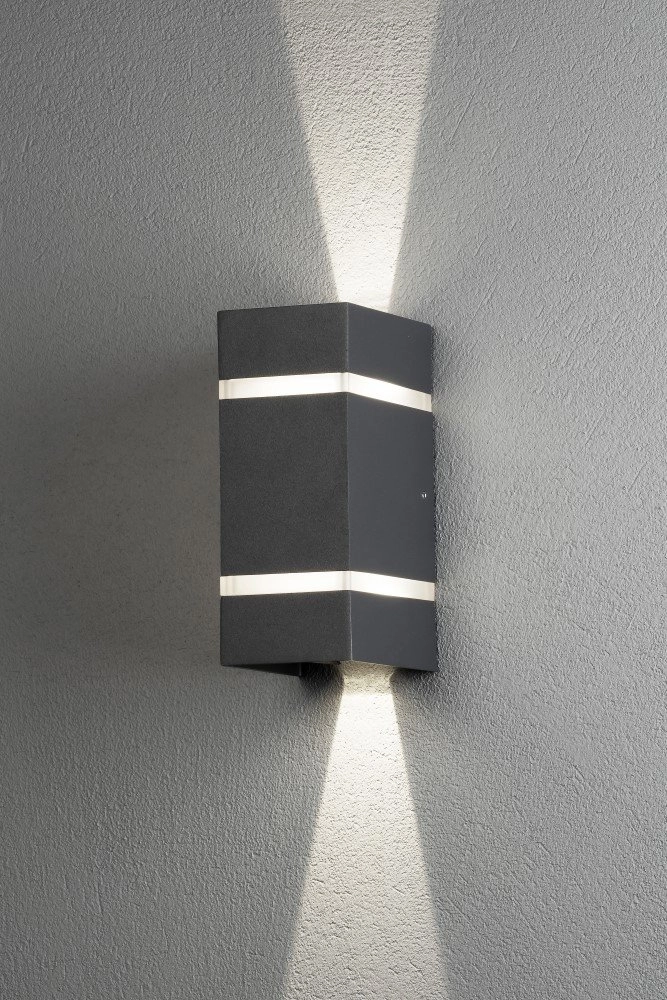 LED-Wandleuchte Cremona Up - Down 2 Licht 19,5 cm Anthrazit KonstSmide 7318307998375