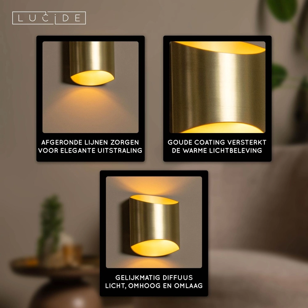 Design-Wandlampe Diletta Gold Lucide 5411212093547