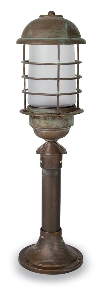 Stehlampe Torcia S – gealtertes Messing