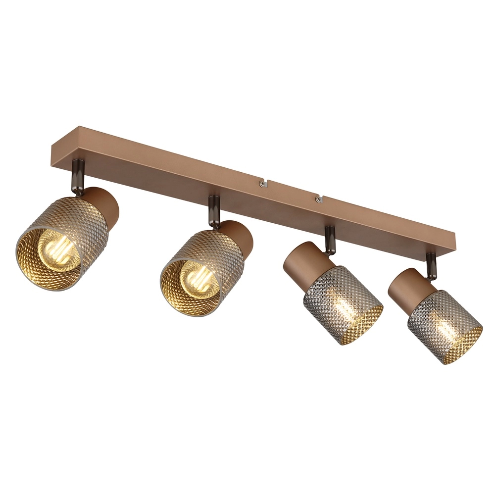 Deckenlampe Satella 4-helles Kaffeebraun
