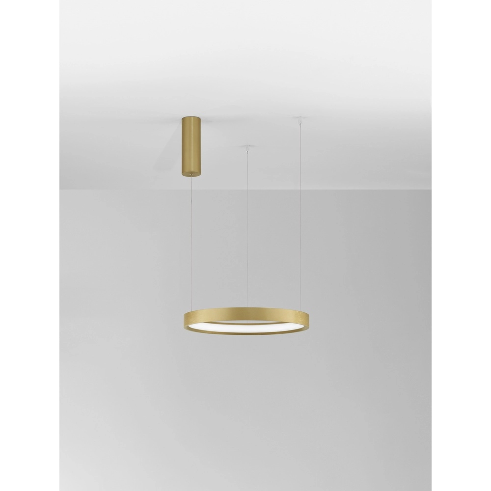 Runde Pendelleuchte Perrine gold Ø 40cm Lyora 5212017438409