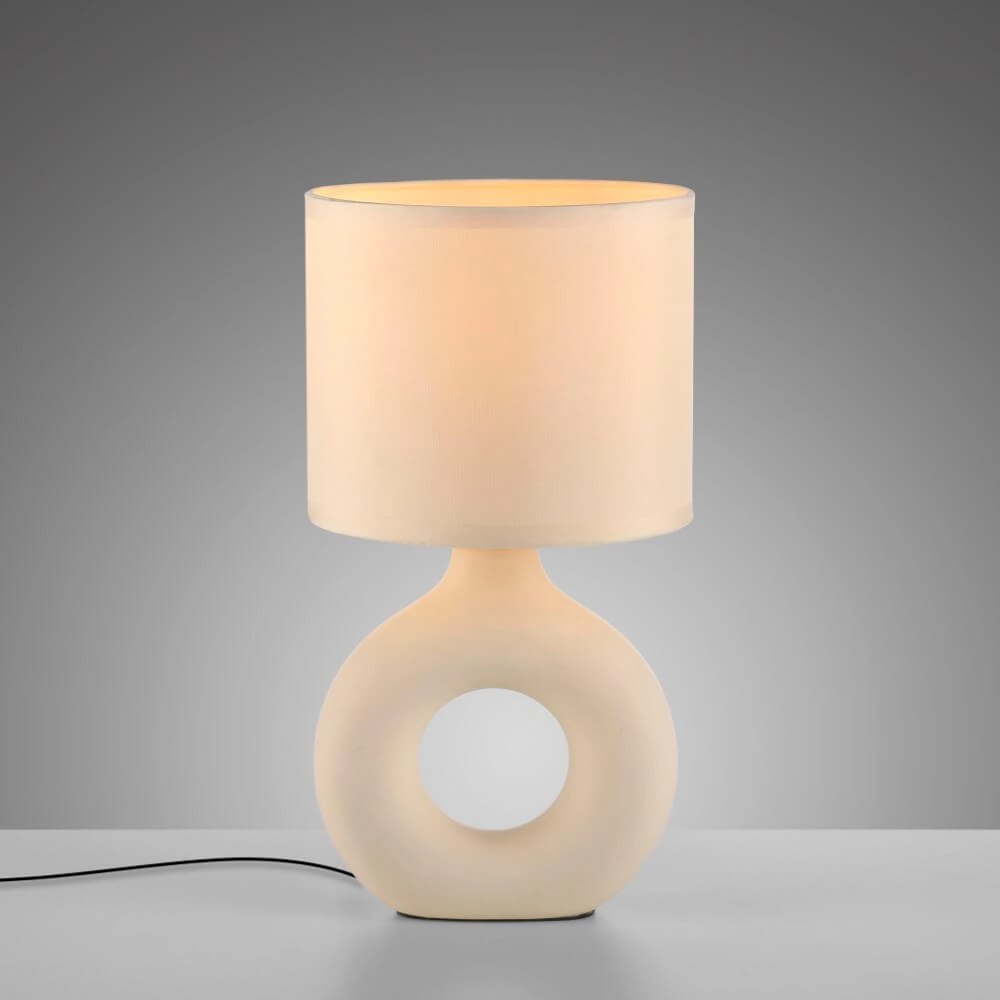 Tischlampe Carara sandfarben Just Light 4043689004859