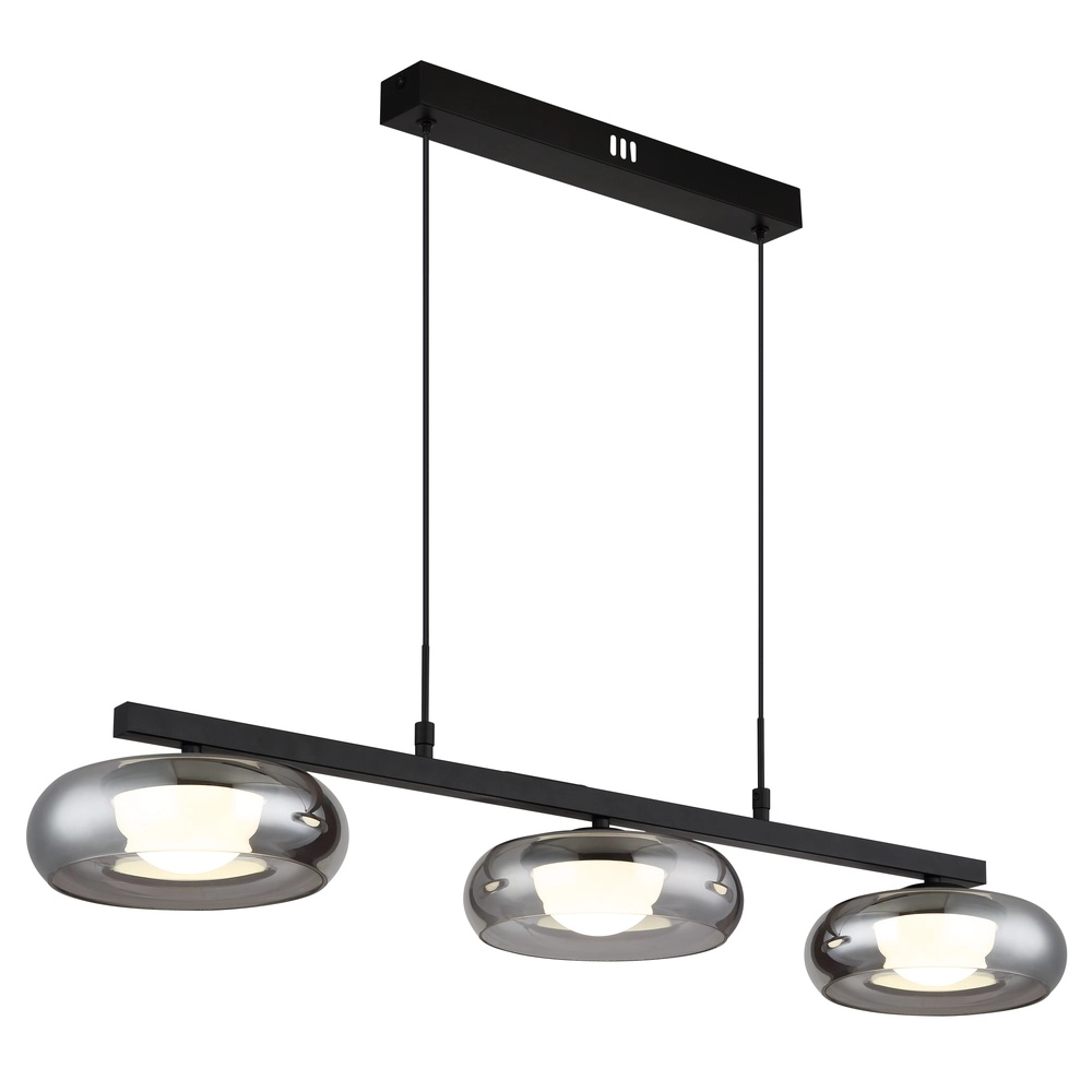 Design-Pendellampe Carlene 3-Licht Schwarz