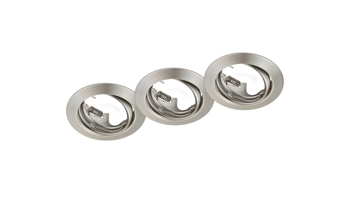 Einbaustrahler Jura (3x) GU10 8,3cm Metallgrau