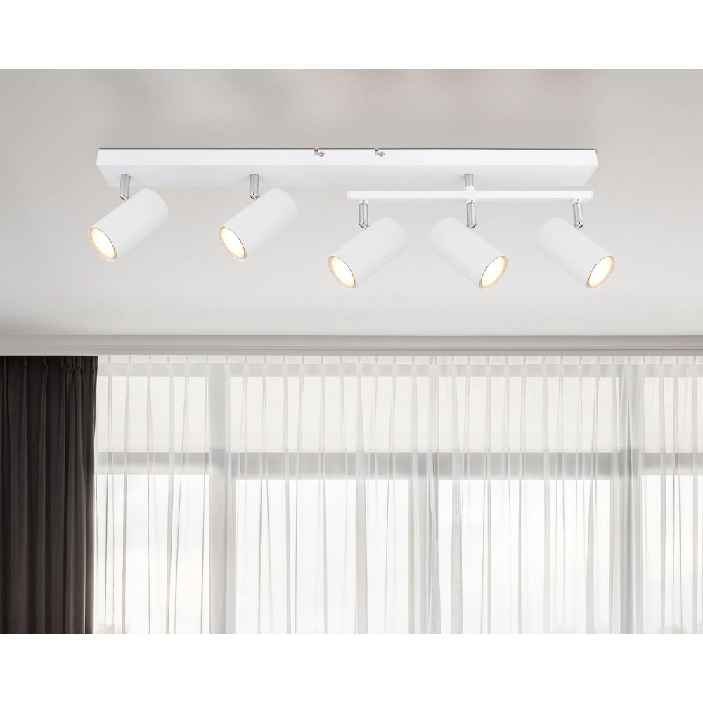 Deckenlampe 5-Leuchten Robby Weiß Globo 9007371430581