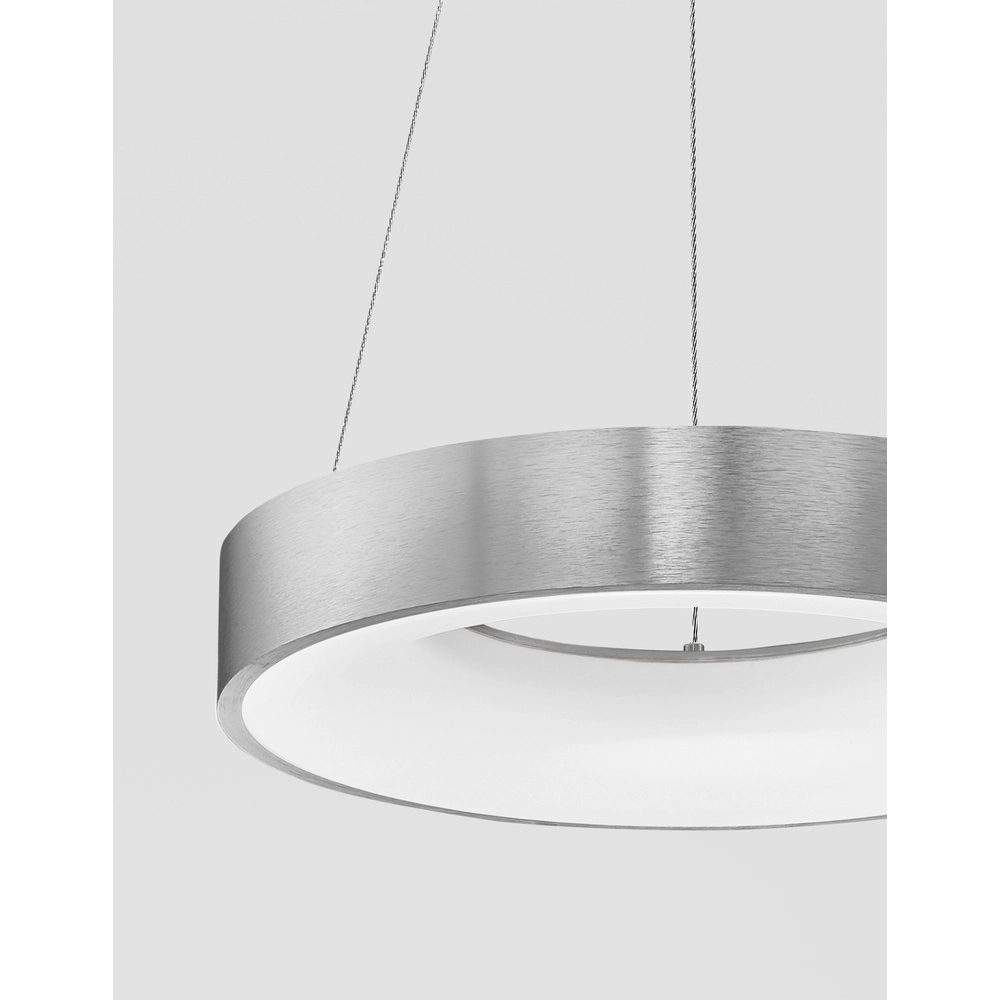 Pendelleuchte Rando Thin silbergrau Ø 38cm Lyora 5212017420183