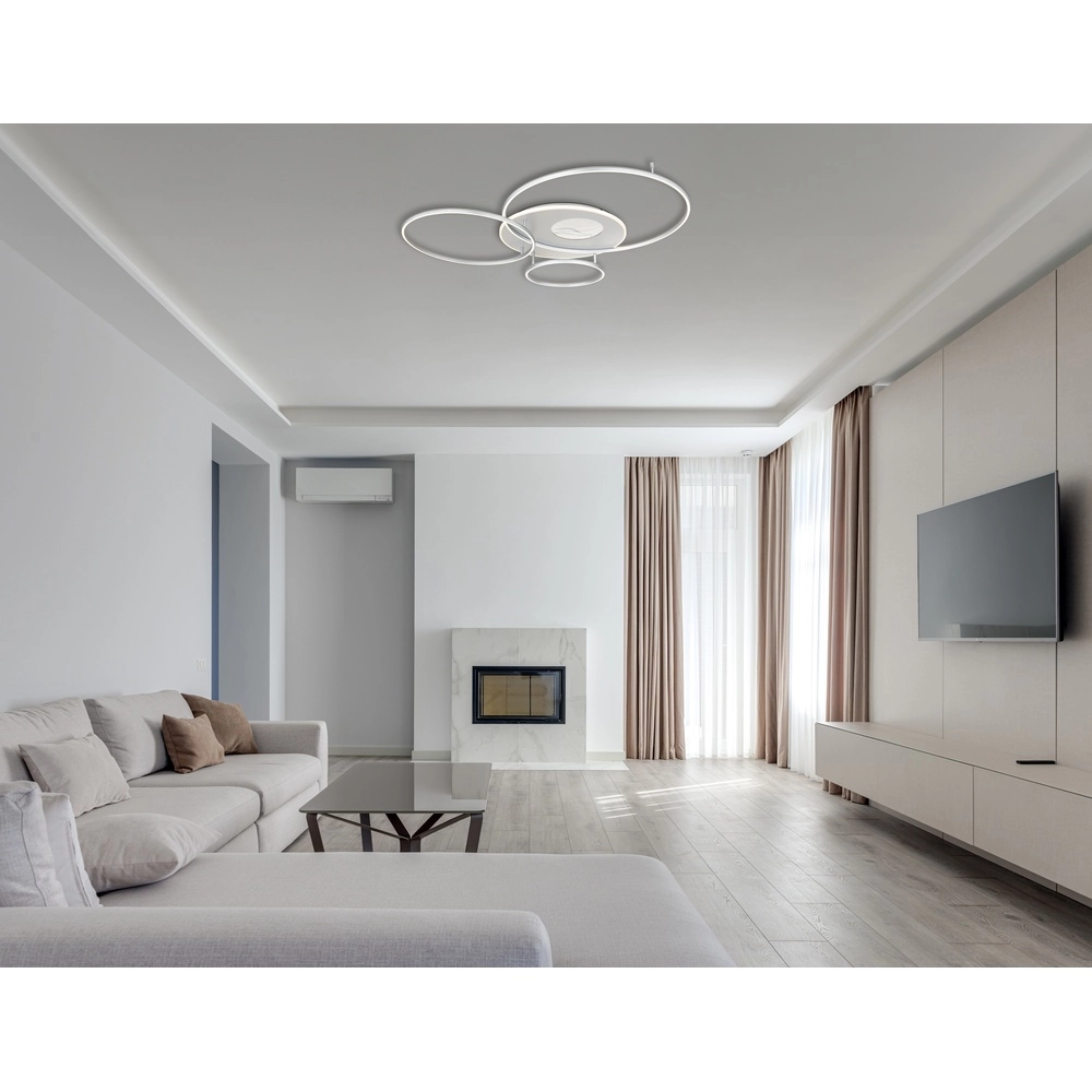 Deckenlampe Invertina Silbergrau 126 cm Globo 9007371450015