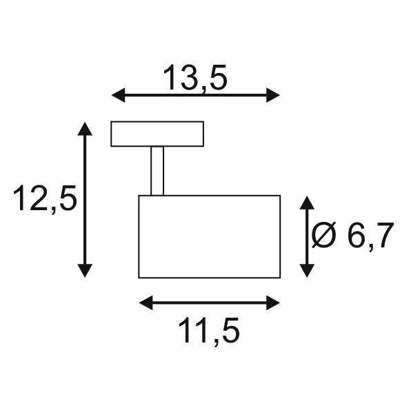 Deckenstrahler Enola B Schwarz SLV 4024163149952