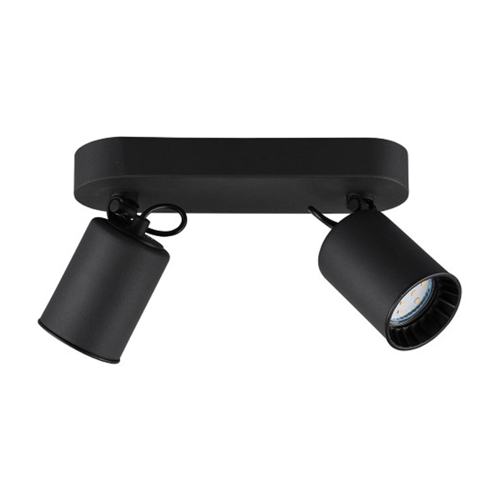 Schwarze Deckenlampe Pago mit 2 Flecken Trio 4017807408249