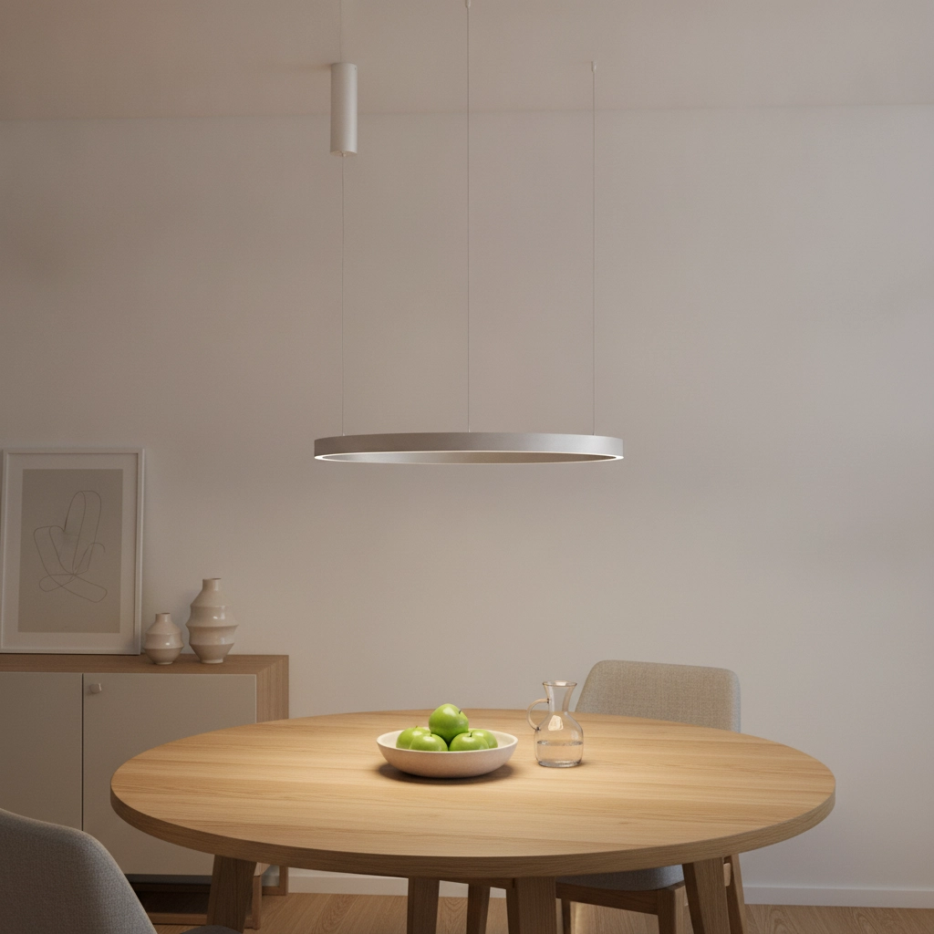 Design-Pendelleuchte Elowen silbergrau Ø 80cm