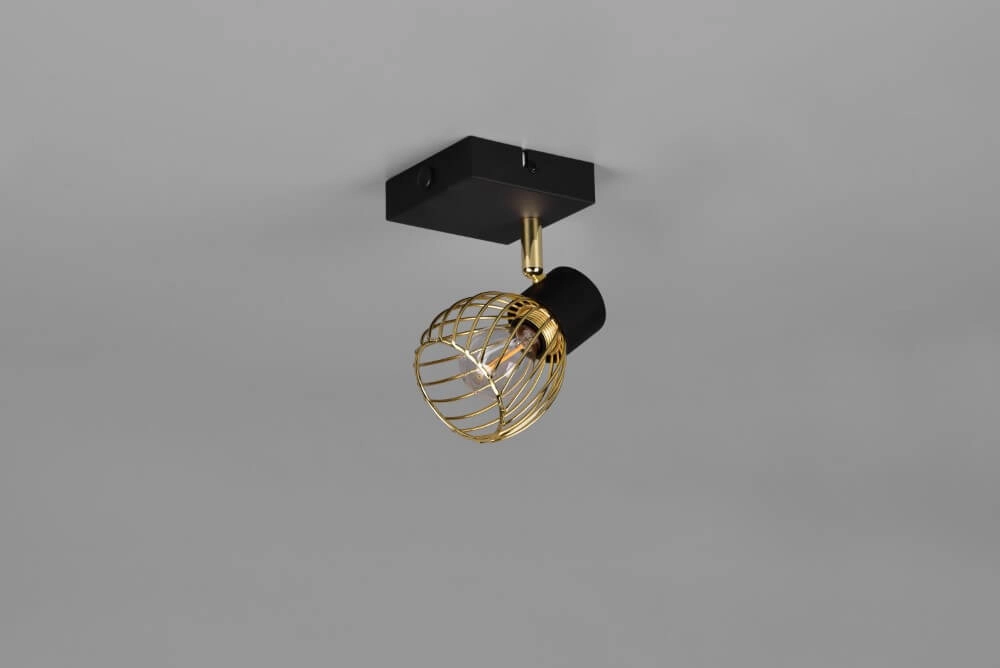 Design-Wandleuchte Ardon schwarz mit gold Trio 4017807560886