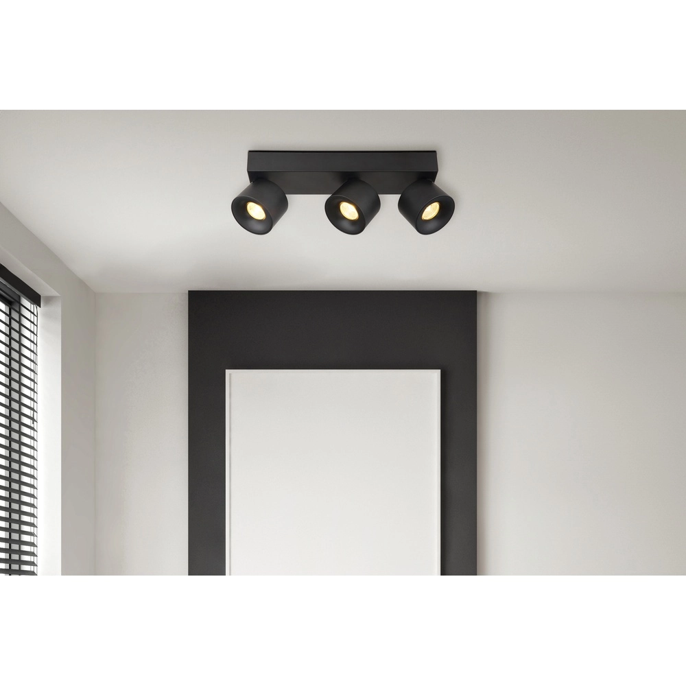 Elegante Deckenlampe Rae 3-Licht Schwarz Globo 9007371456642