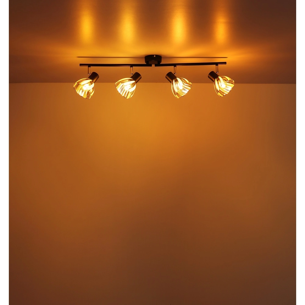 Deckenlampe 4-Licht Zachery Schwarz Globo 9007371525492