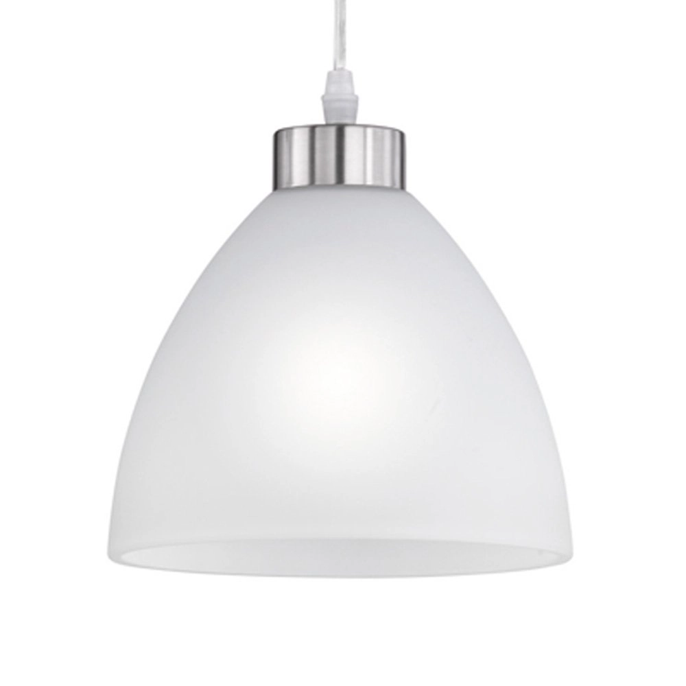 Pendelleuchte Dallas 29 cm weiß mit Nickel