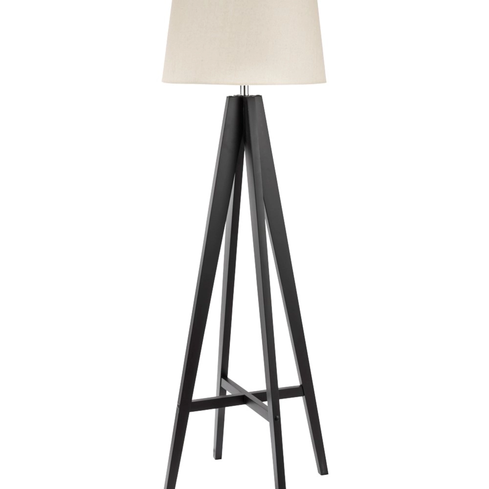 Ländliche Stehlampe Easel 148cm schwarz mit taupe Searchlight 5053423027180