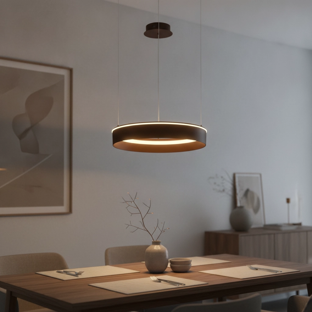 Moderne Pendellampe Olivia braune Ø 60cm