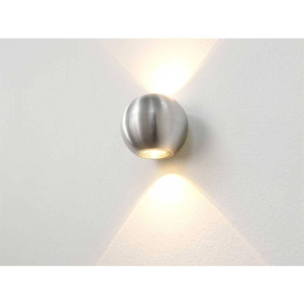 LED Wandscheinwerfer Denver Runde - grau