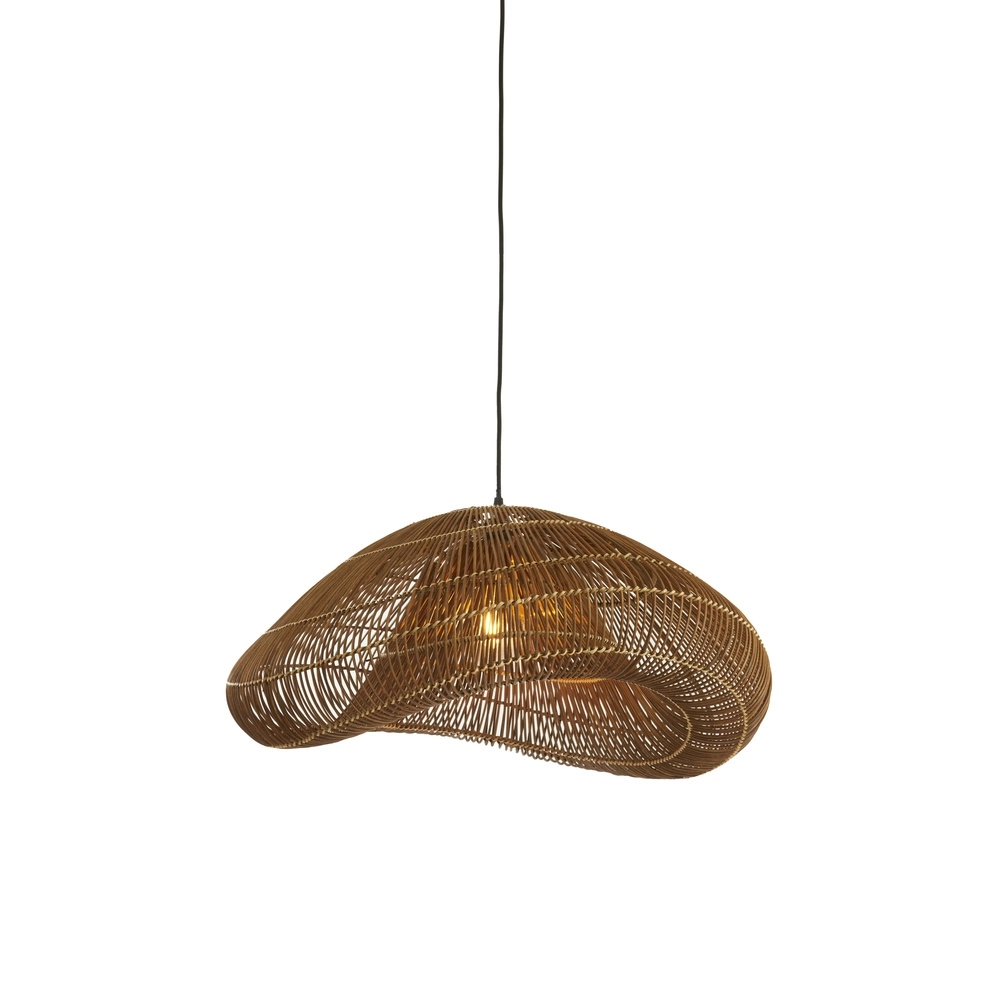 Rattan-Pendellampe Janzur Ø 65cm – dunkelbraun Light & Living 8717807820565