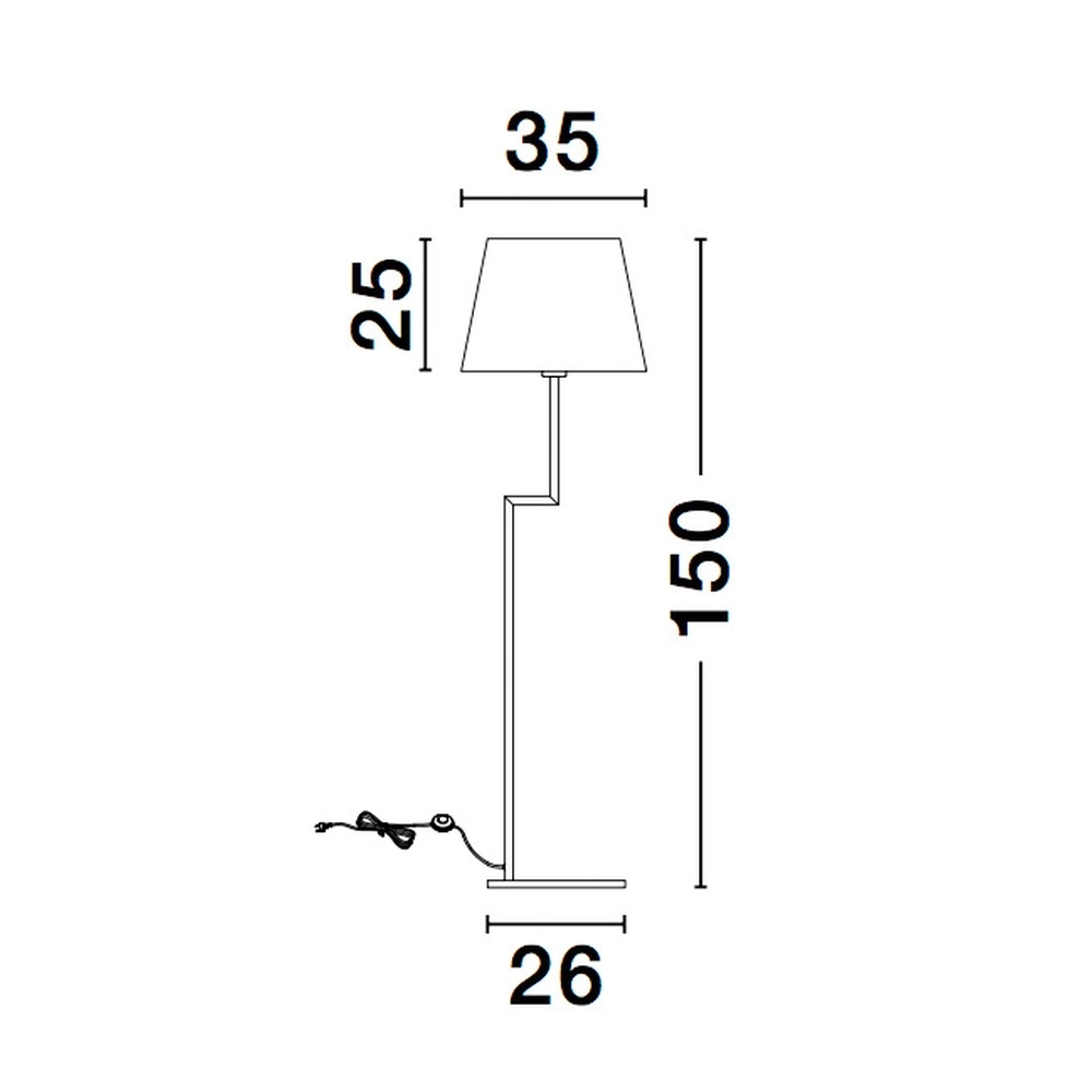 Stehlampe Savona schwarz mit weißer Kapuze Lyora 5212017430199