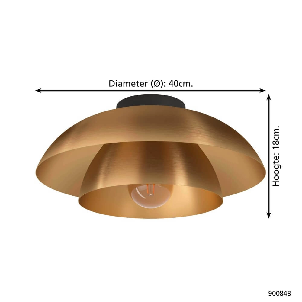 Deckenleuchte im goldenen Design Cenciara Ø 40cm Eglo 9008606274383