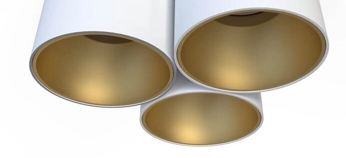 Deckenleuchte mit 3 Leuchten Eye Tone weiß mit gold Lyora 5903139766692