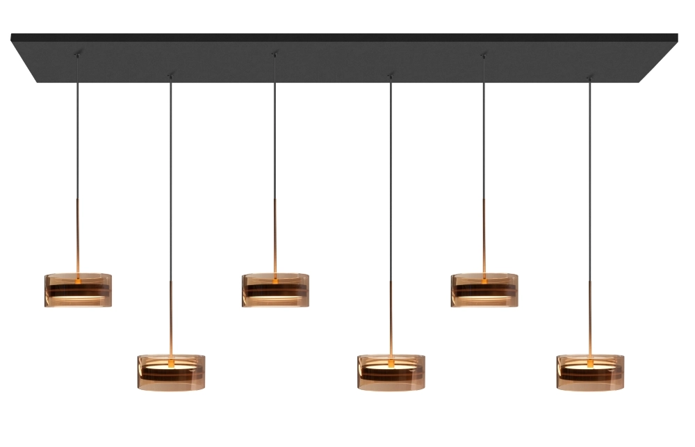 6-Licht Pendellampe Mini Enzo dimmbar