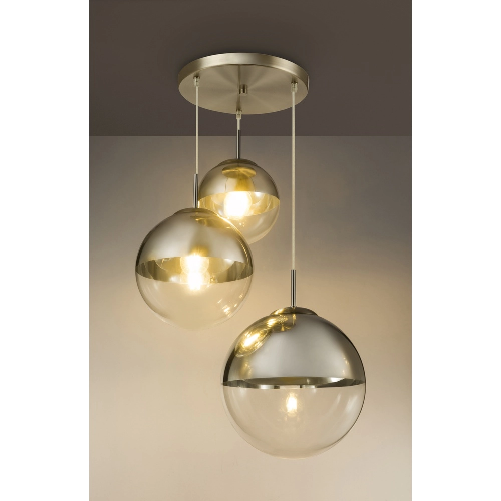 3-Licht Pendellampe Varus Nickel Globo 9007371383443