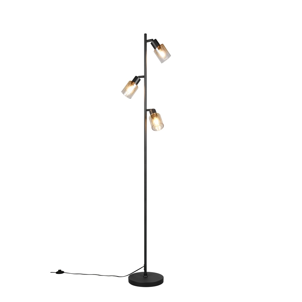 Stehlampe Cadiz 3-flammiges Braunglas