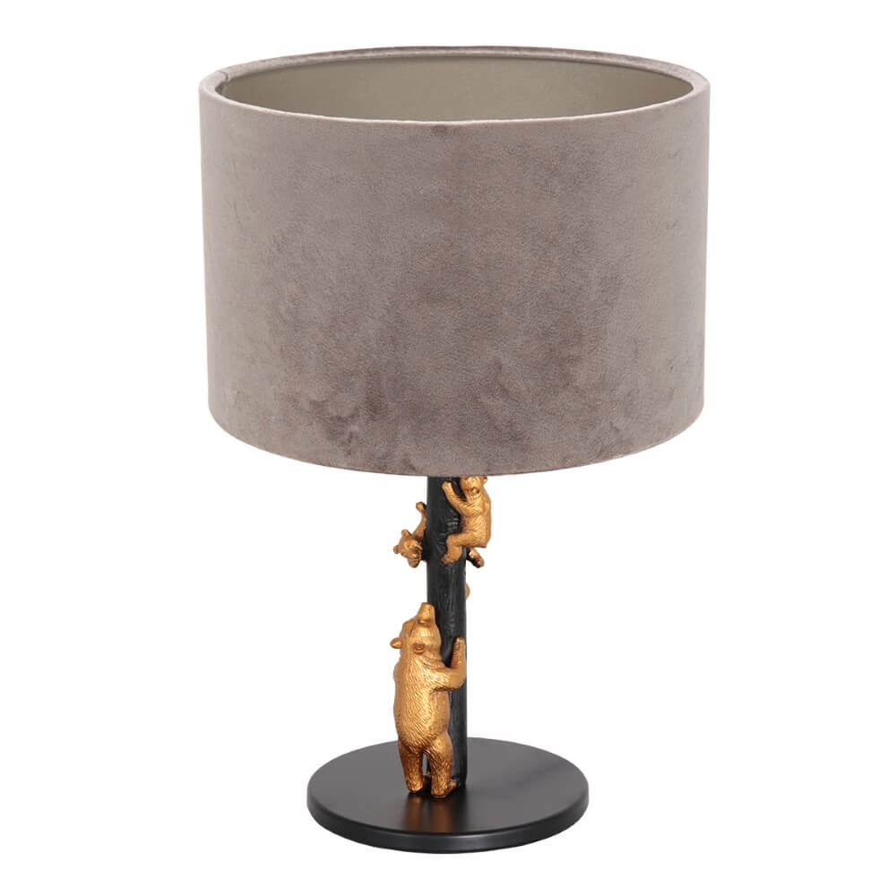 Designer-Tischlampe Animaux mit grauem Samt Steinhauer 8712746151909