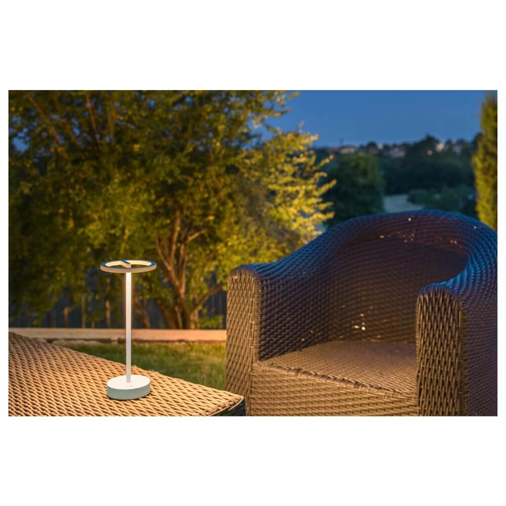 Tischlampe für den Außenbereich Vinolina One weiß - wiederaufladbar SLV 4024163276320