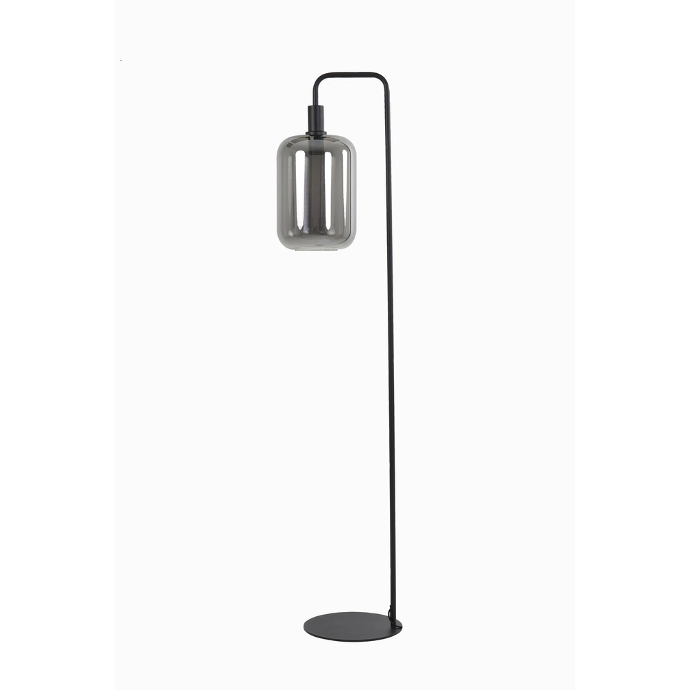 Stehlampe Lekar mit Rauchglas