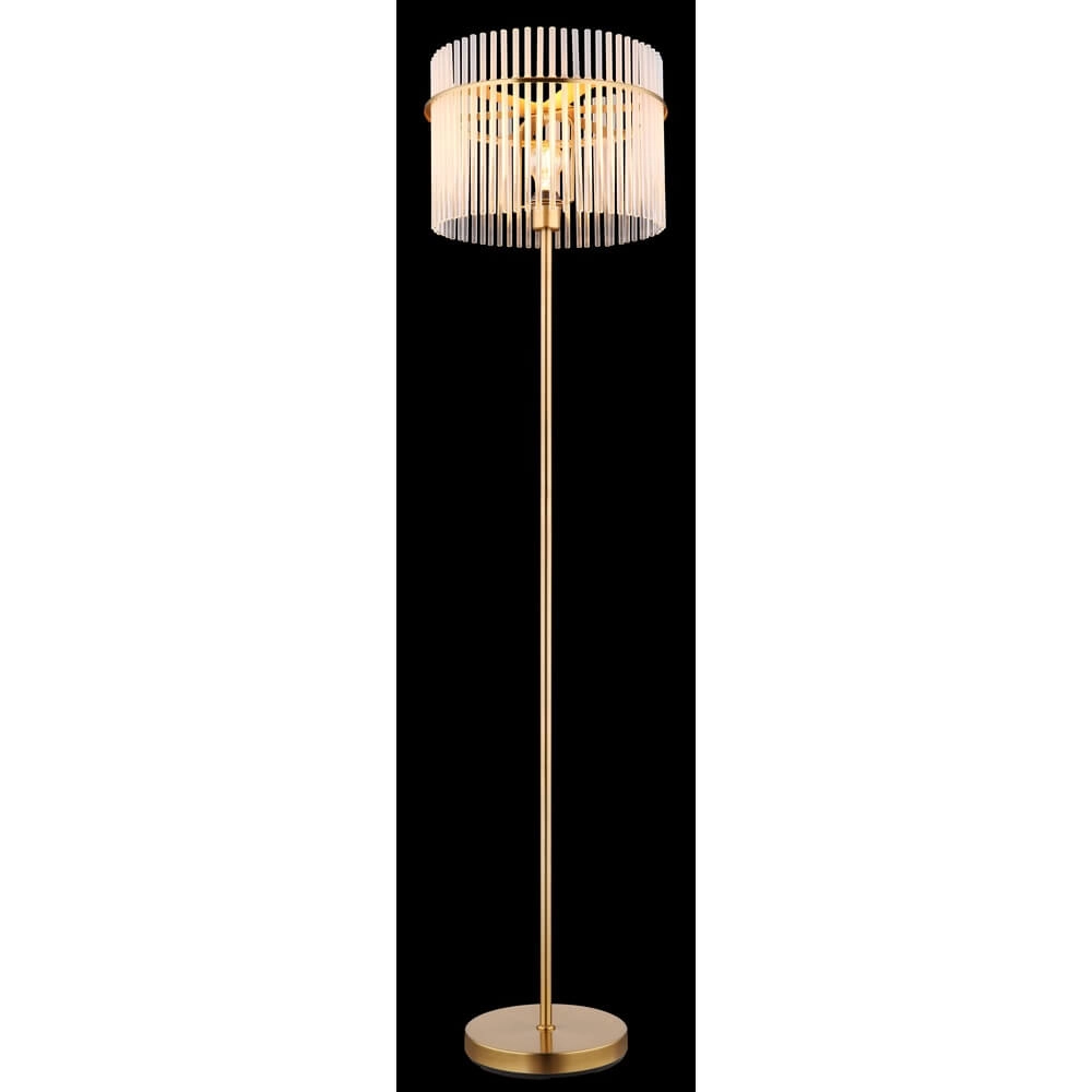 Goldene Stehleuchte Gorley mit Glas Ø 38cm Globo 9007371446810