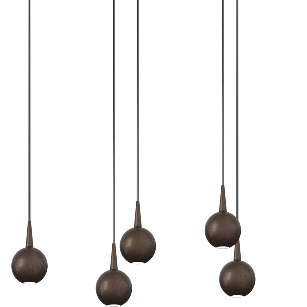 8-Licht Pendellampe Talana 130 cm kakaobraun Ø 6 cm DTW Masterlight 8718121389196